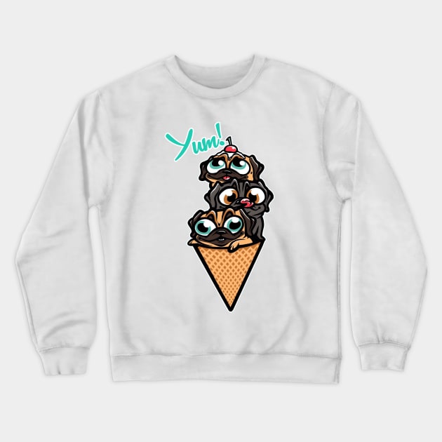 Puggies n' Cream Cone Crewneck Sweatshirt by Nissa Elise
